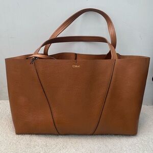 Chloe East West Tote, Clay Brown
